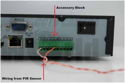 pir-connect-dvr نحوه اتصال سنسور pir به dvr