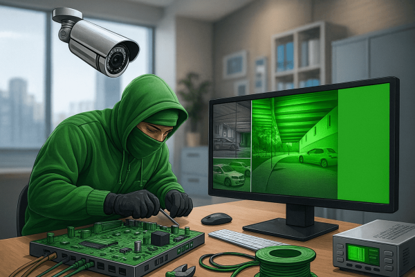 علت سبز شدن تصویر دوربین مدار بسته