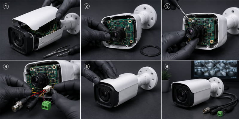 سیم کشی دوربین مداربستهCCTV Camera Wiring